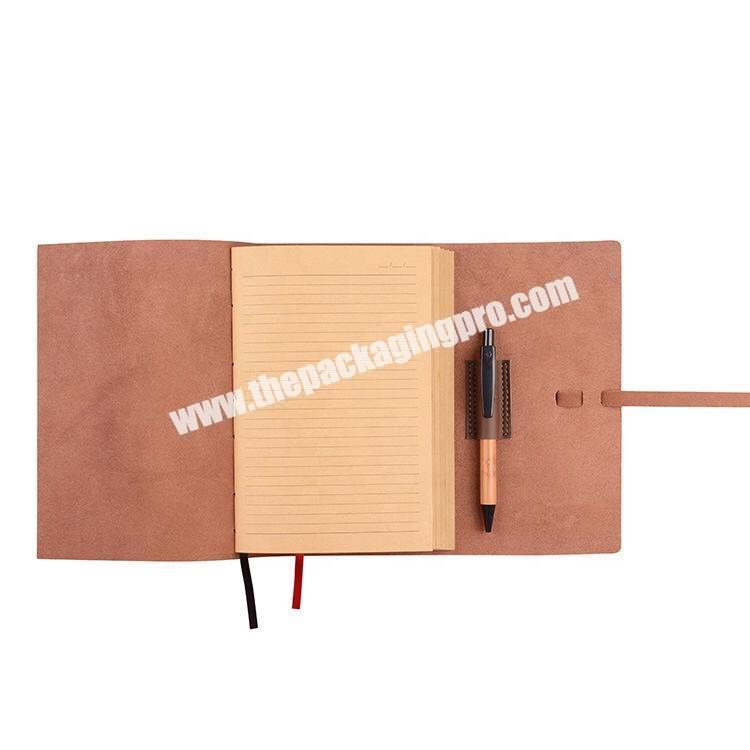 A5 B5 B6 Lined Kraft Paper Traveler Journal Pen Holder Self Care
