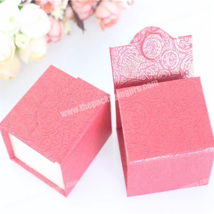 Accept custom high end fashion design cardboard paper ring box
