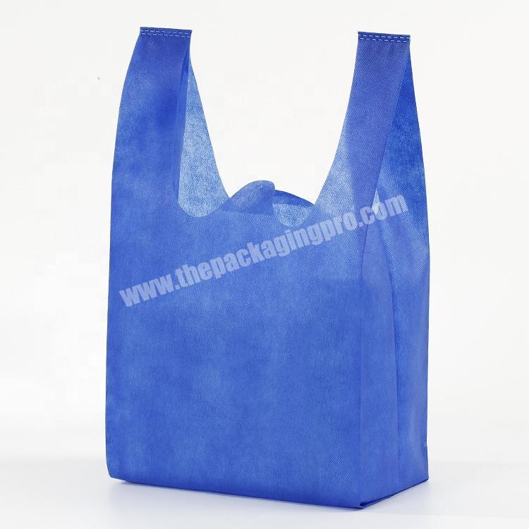 Accept custom printing logo T-shirt non woven bag for grocery