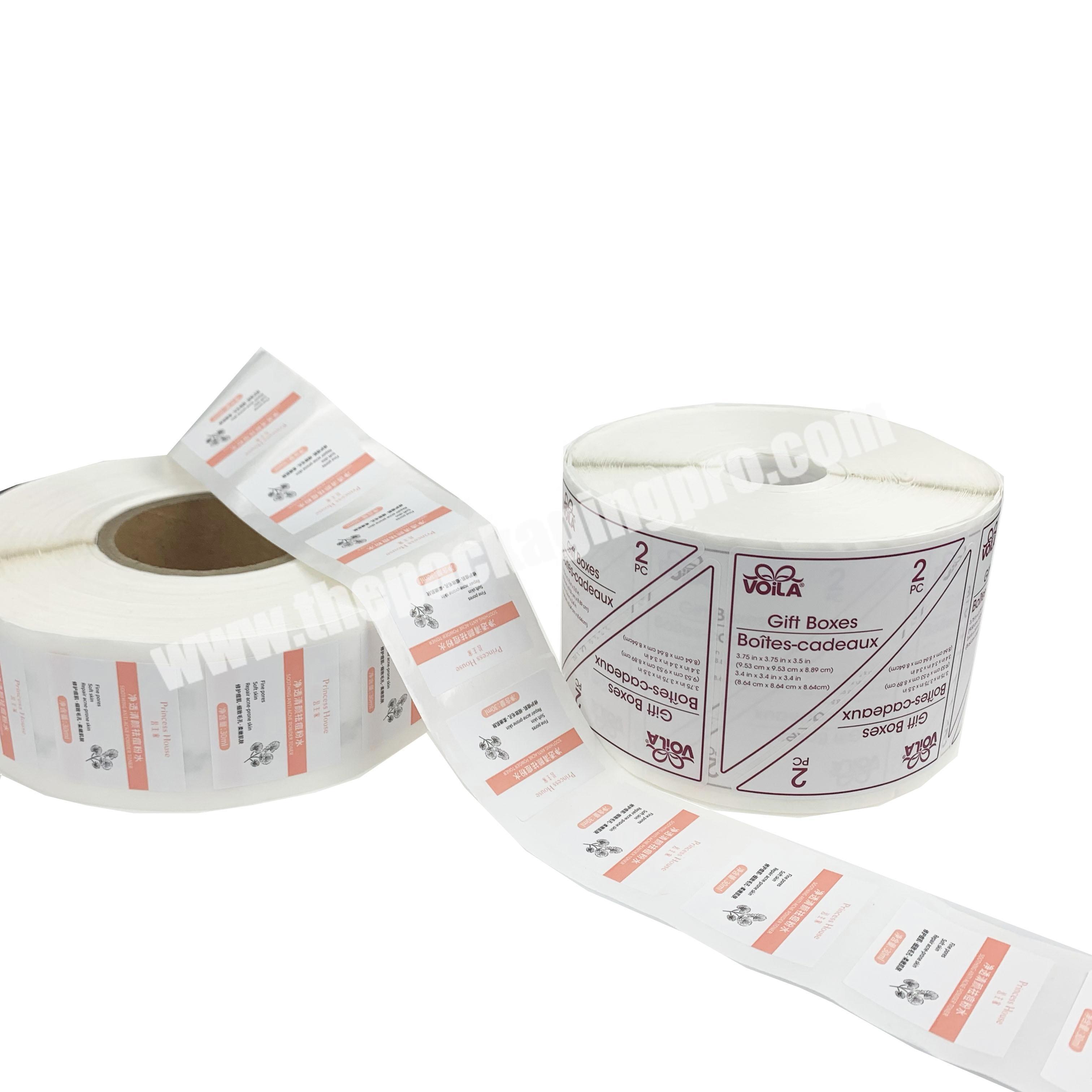 Adhesive Packaging Custom Cosmetic Label,Waterproof Roll Private Label Cosmetics