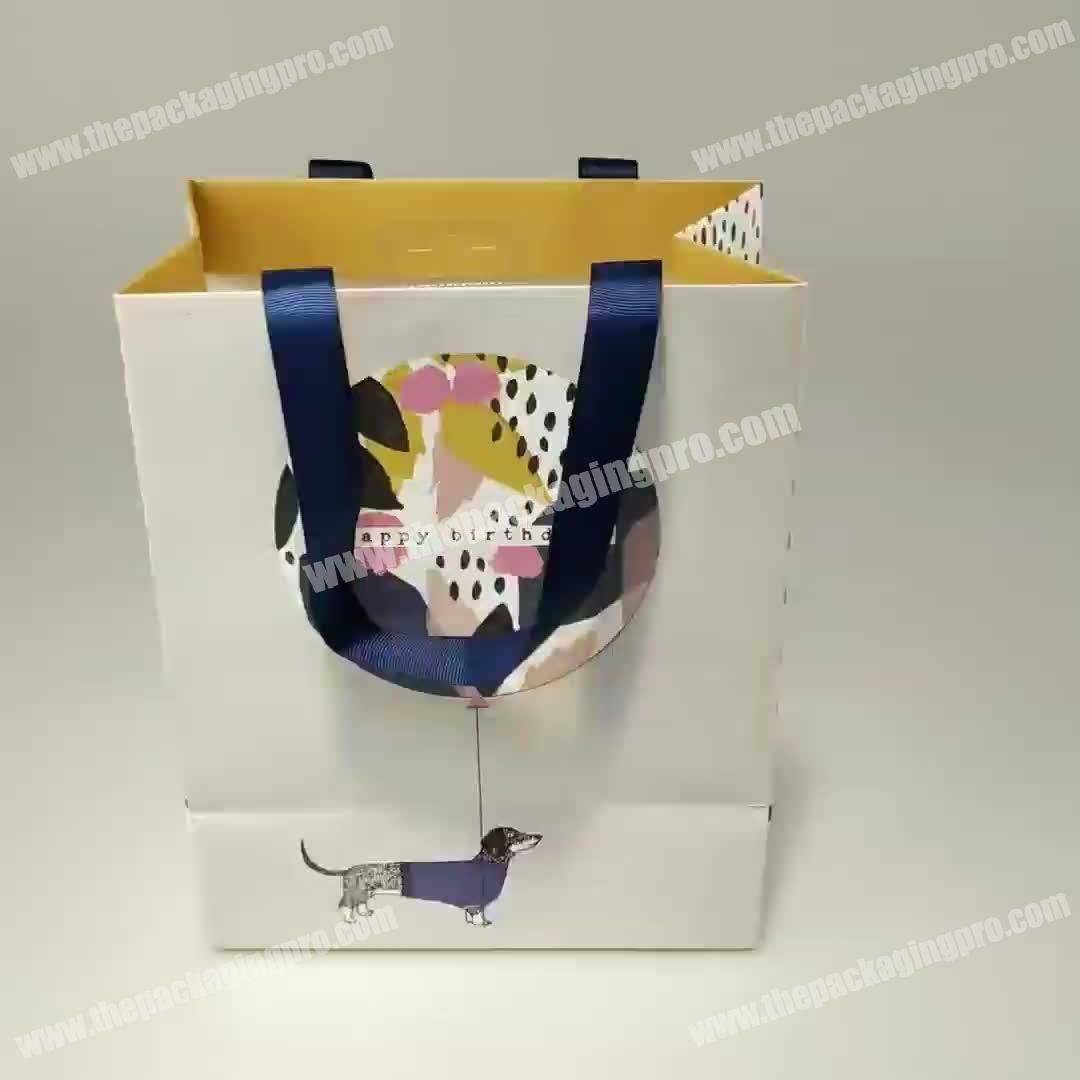Alibaba Manufacturer Free Samples Wholesale Luxury Shopping Custom Logo Paper Gift Bag