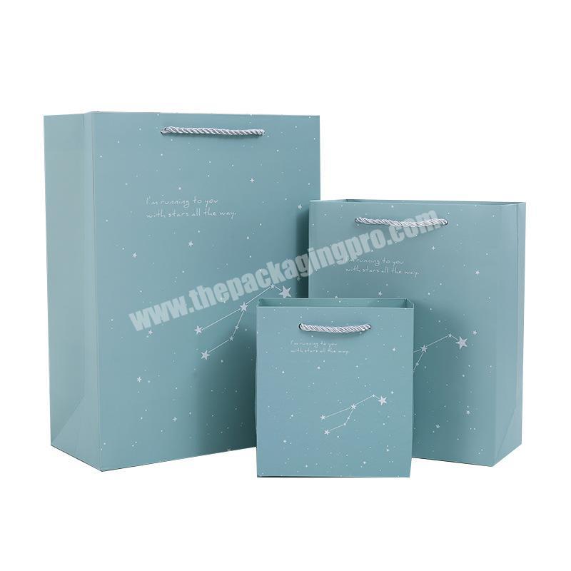 Amazon hot selling handheld paper bag comes in three sizes of new style star series gift bags
