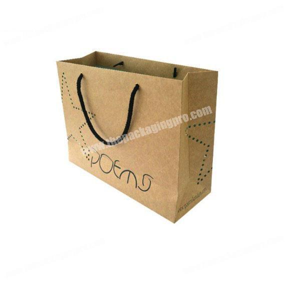 any kinds of brown kraft paper bag handle with pp bag