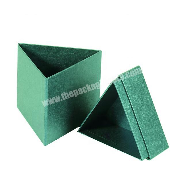 Art elegant paper gift box Triangle Paper Gift Box With Lid
