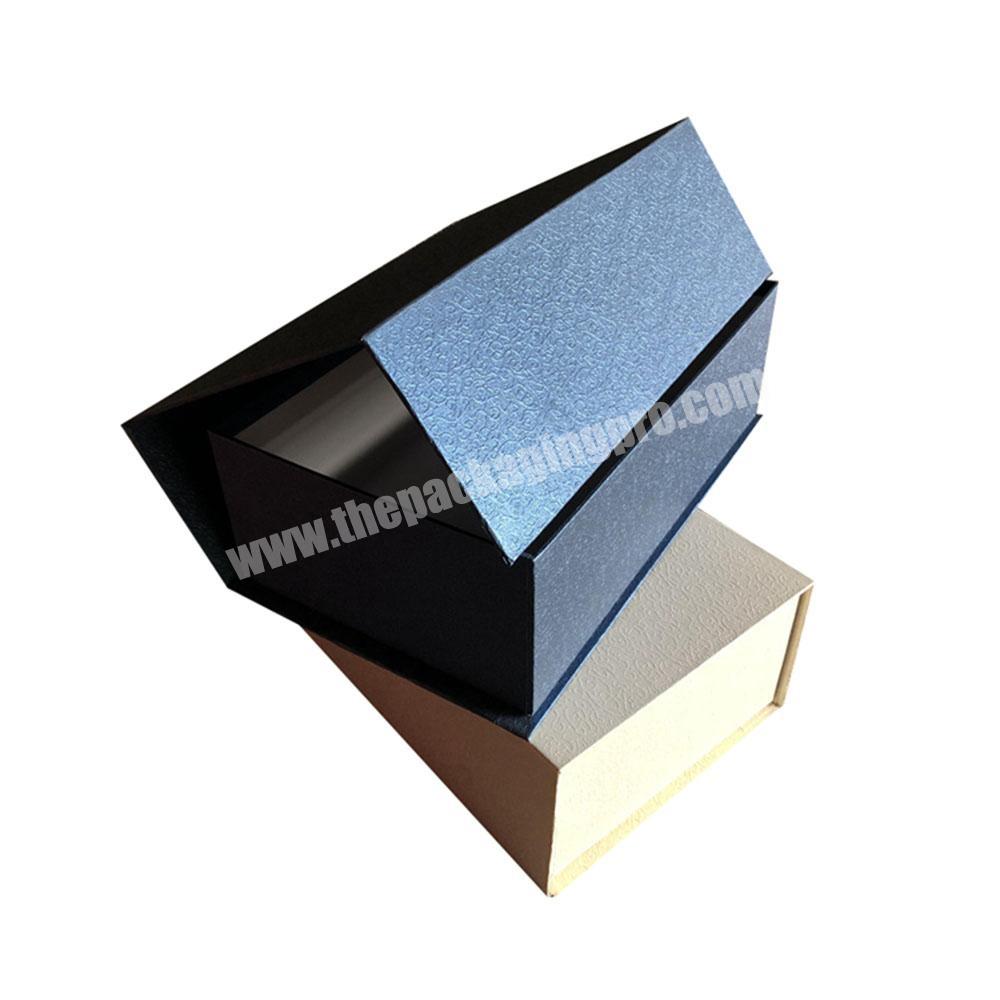 Art Paper Cardboard Werpackung Book Shape Magnetic Custom Logo Printed Embossing Cosmetic Boxing Set Gift Packaging Box
