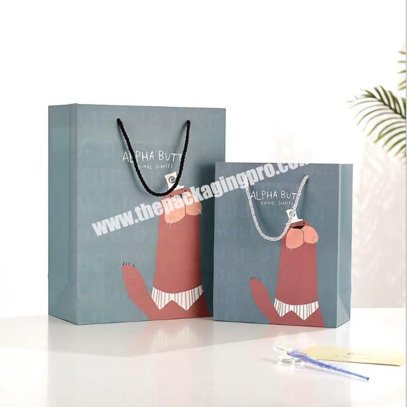Attractive and Durable Hot Wholesale Luxury Shopping Bag Cheap Cartoon Paper Gift Bag