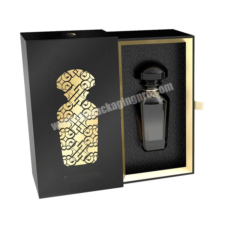 Auto machine manufacturing  custom design  paper board sleeve off  slide tray drawer  box perfume bottle packaging