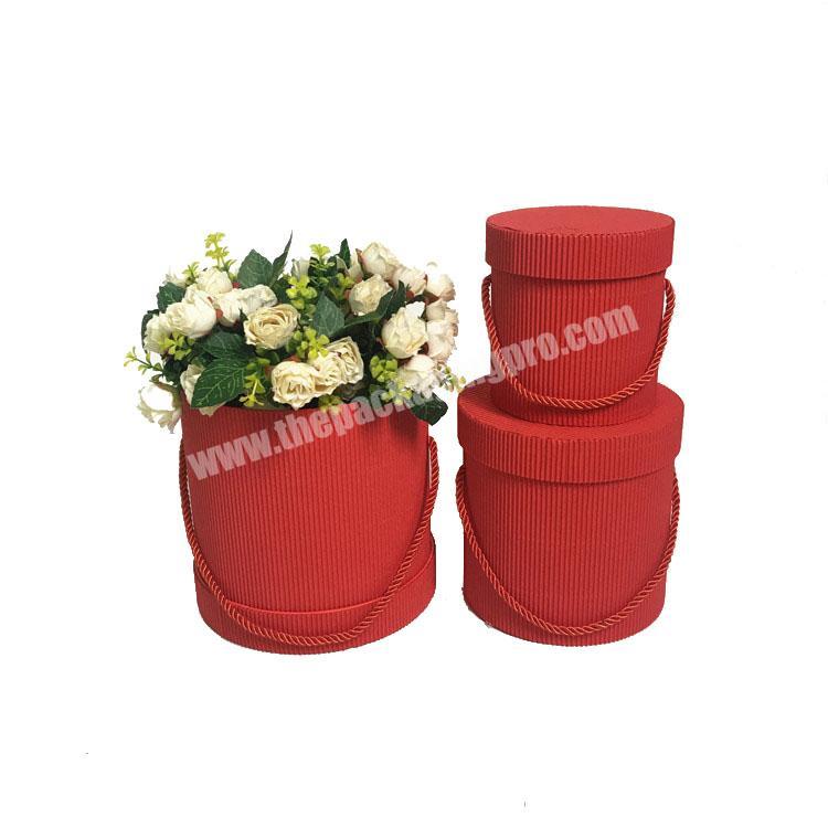 beautiful color printed factory directly supply b flute corrugated paper boxes for flowers packaging box