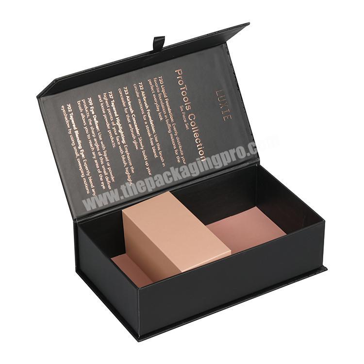 Beautiful Packaging 5pcs Cosmetic Black Makeup Brush Set Box