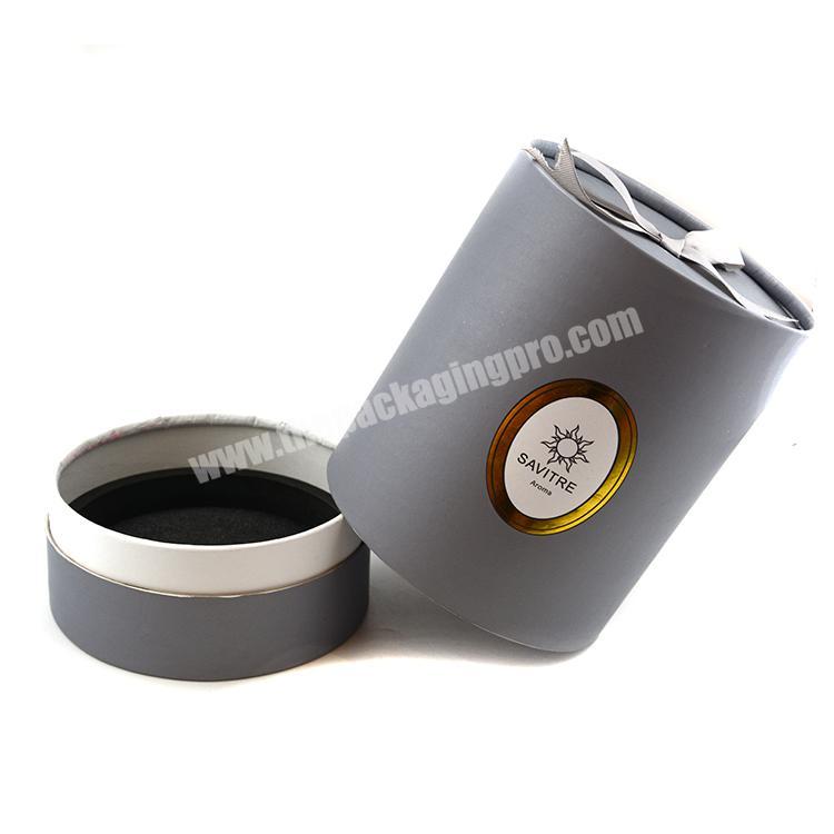 Beautiful round cylinder gift box wholesale cosmetic cardboard paper tubes with ribbon