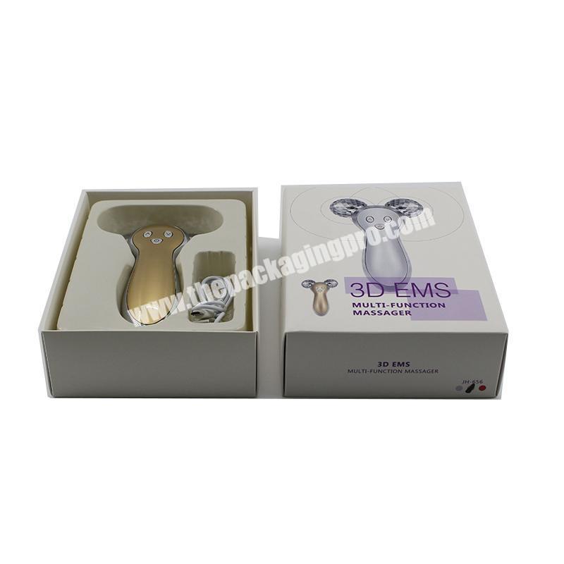 Beauty Apparatus Packaging Paper Printing Box with plastic inserts