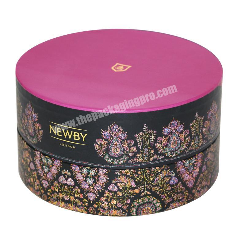 Beauty strong rigid big round paper box packaging