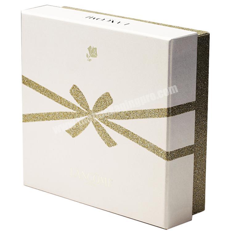Beauty UV Glitter Luxury Top and Bottom paper gift 2 piece packaging boxes custom logo