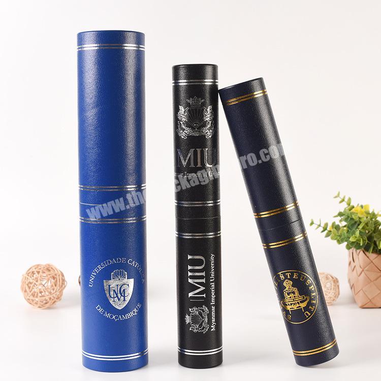 Beheart Custom Biodegradable University Graduation Certificate Paper Can Cylinder Cardboard Paper Cans Round Box Packaging Tube