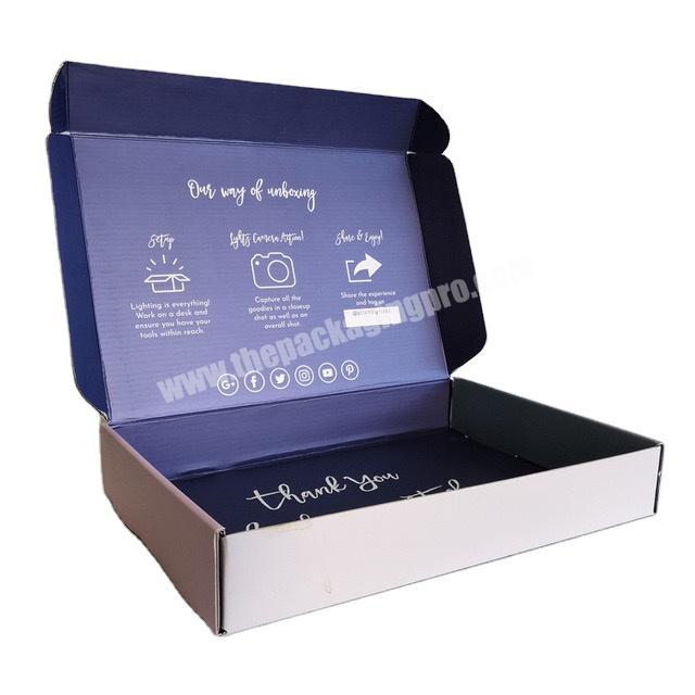 Beheart Digital Printing Machine Cardboard Purple Custom Board Mailer Box Corrugated Small Carton Shipping Boxes