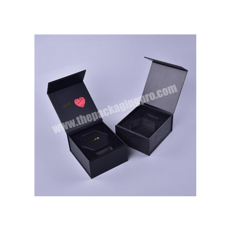 Beheart Luxury Gold Hot Stamping Black Rigid Cosmetic Cc Cushion Decorative White Paper Packaging Magnetic Lid Magnet Gift Box