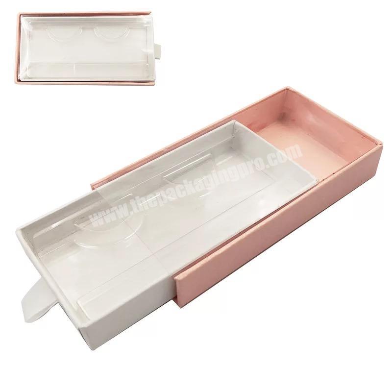 Beheart Wholesale Custom Logo Vendor Rectangle Eyelash Clear Packaging Lash Box Drawer Boxes For Eyelash Tray