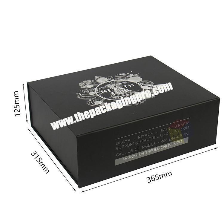bespoke black luxury cardboard folding box packaging clothing