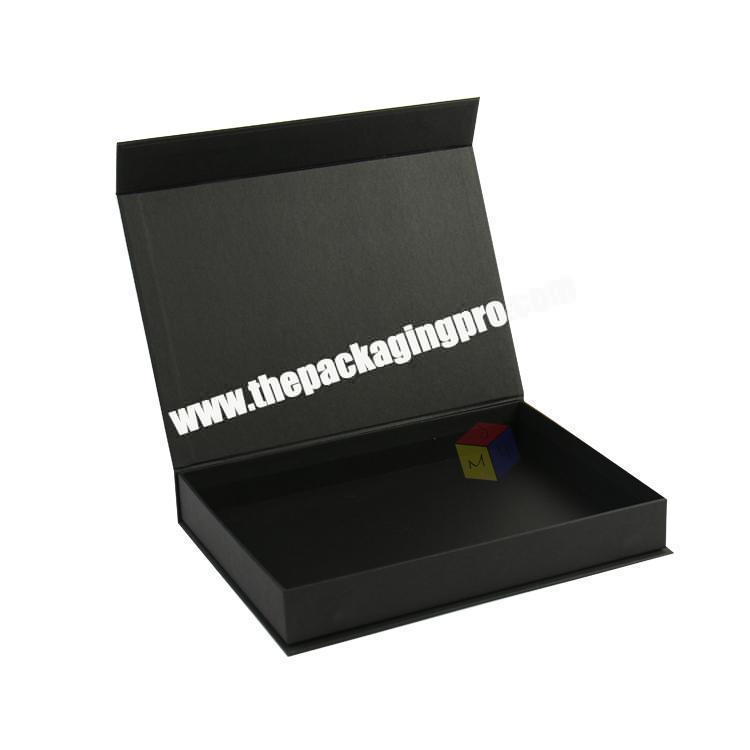 bespoke black retail rigid gift boxes with magnetic lid