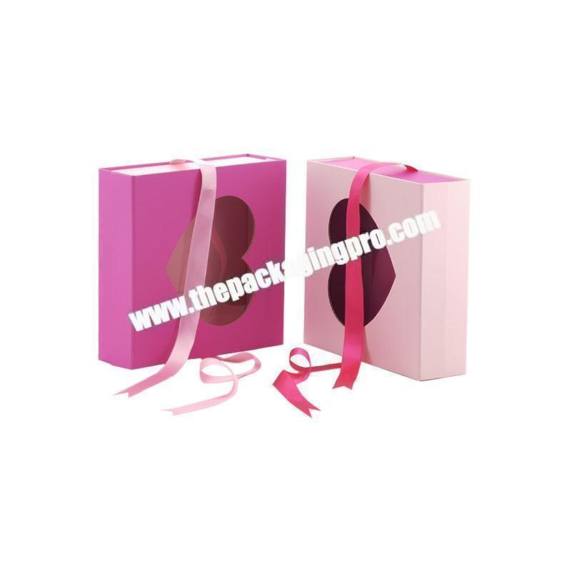 Bespoke designed beautiful wholesale luxury magnetic ribbon gift box