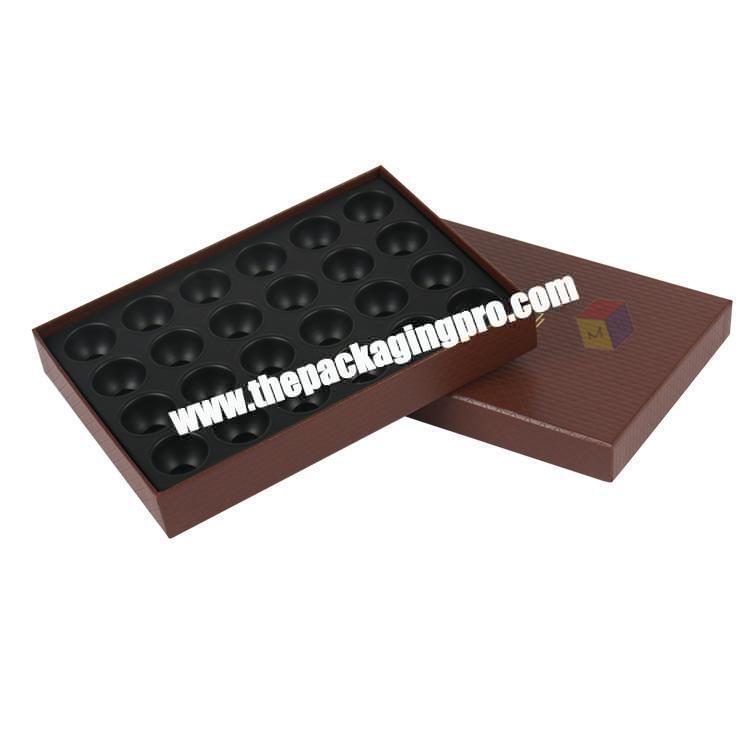bespoke logo embossing cardboard chocolate boxes with dividers