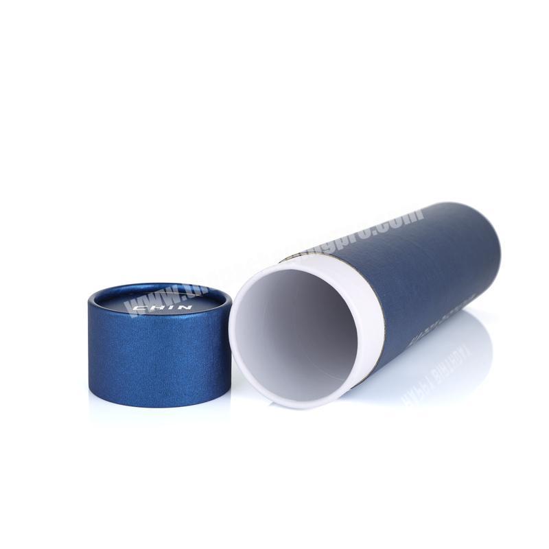 Bespoke rolled edge cosmetic paper tube cylinder box wholesale round paper box