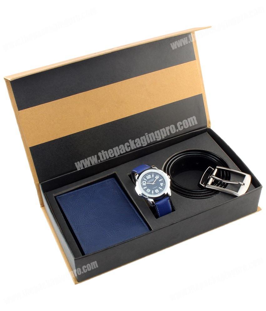 Best business gift packaging custom watch and belt packing box