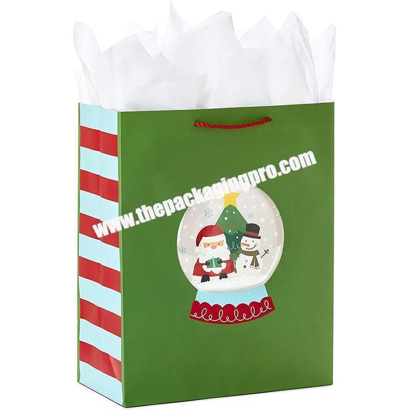 Best China Low Price Merry Christmas Pattern Festival Present Gift Packaging Paper bag