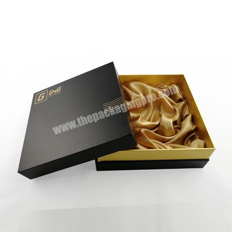 best popular matt satin finished black cardboard gift perfume box