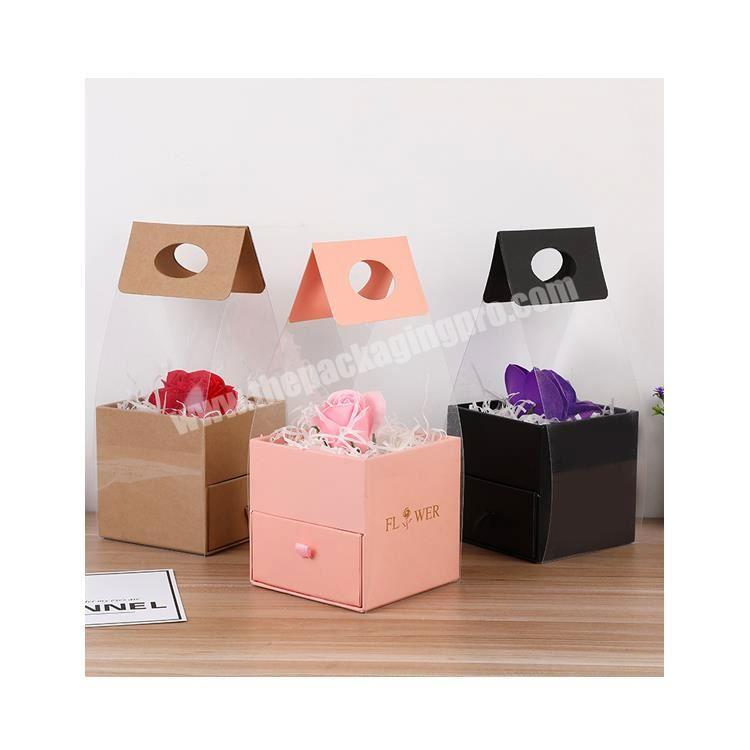 Best price of square rose flower packaging boxes hat boxes for sale