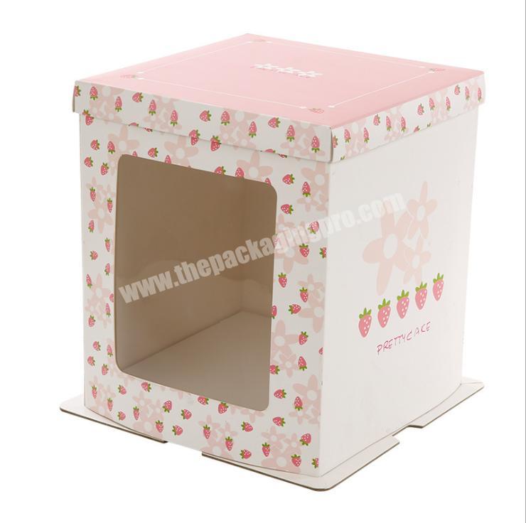 Best quality food box plastic cake box with window