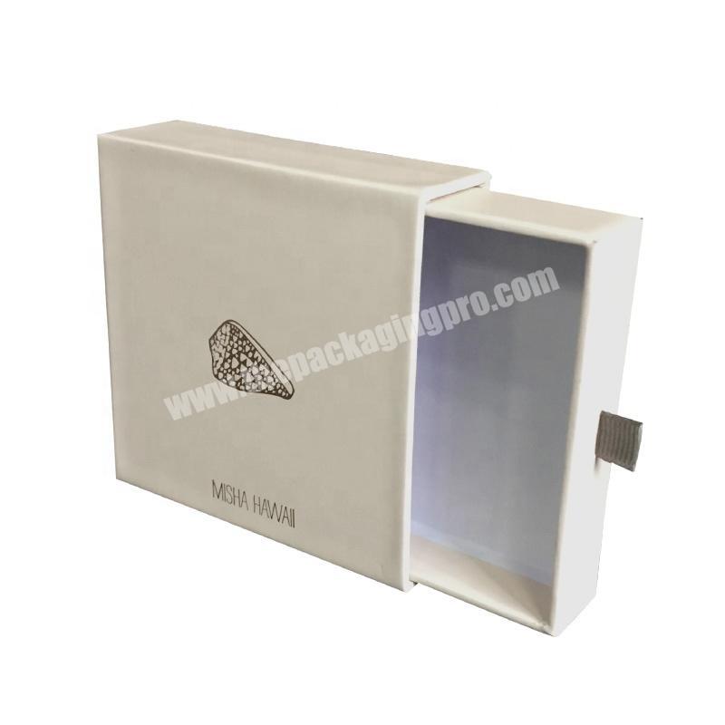 Best Quality Jewelry Paper Slide Drawer Box Silver