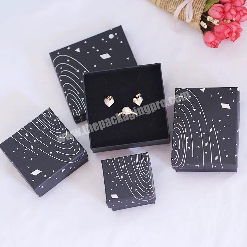 best seller  Custom design luxury Jewelry package box paper box with ribbon handle