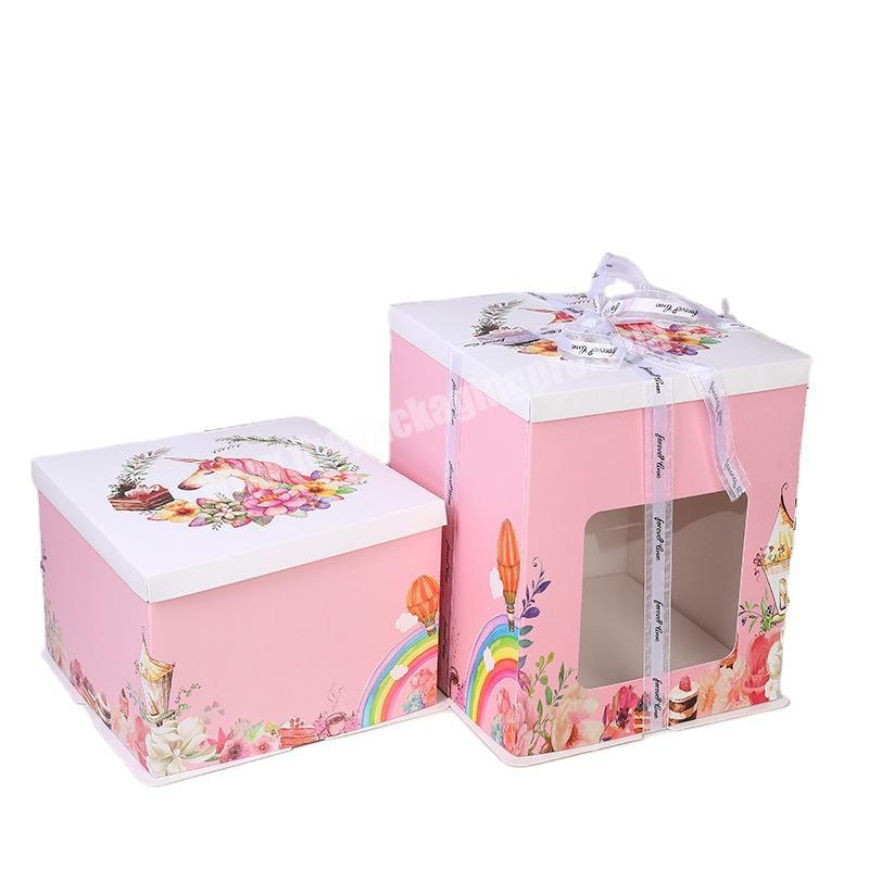 Best selling  cake box cupcakes cake box white cake boxes black with factory price
