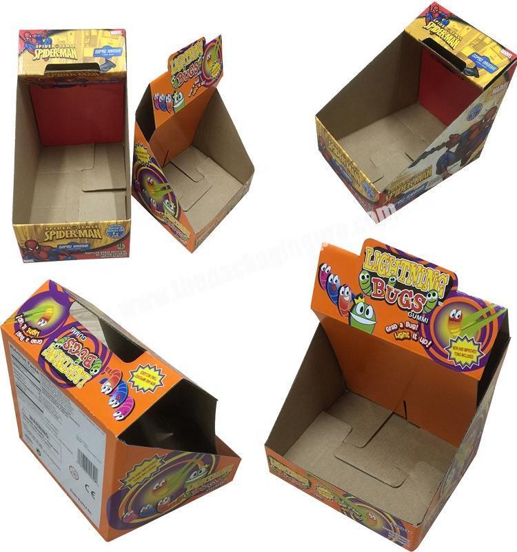 Best selling custom corrugated paper display storage box for toy