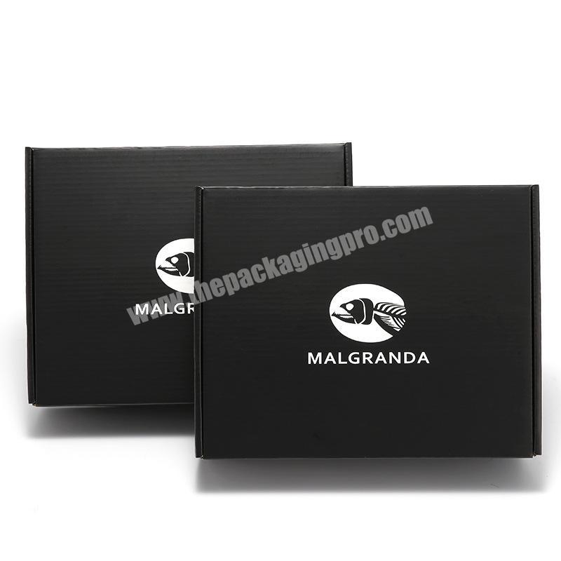 Best selling Custom recyclable black paper packaging shipping box for shoe