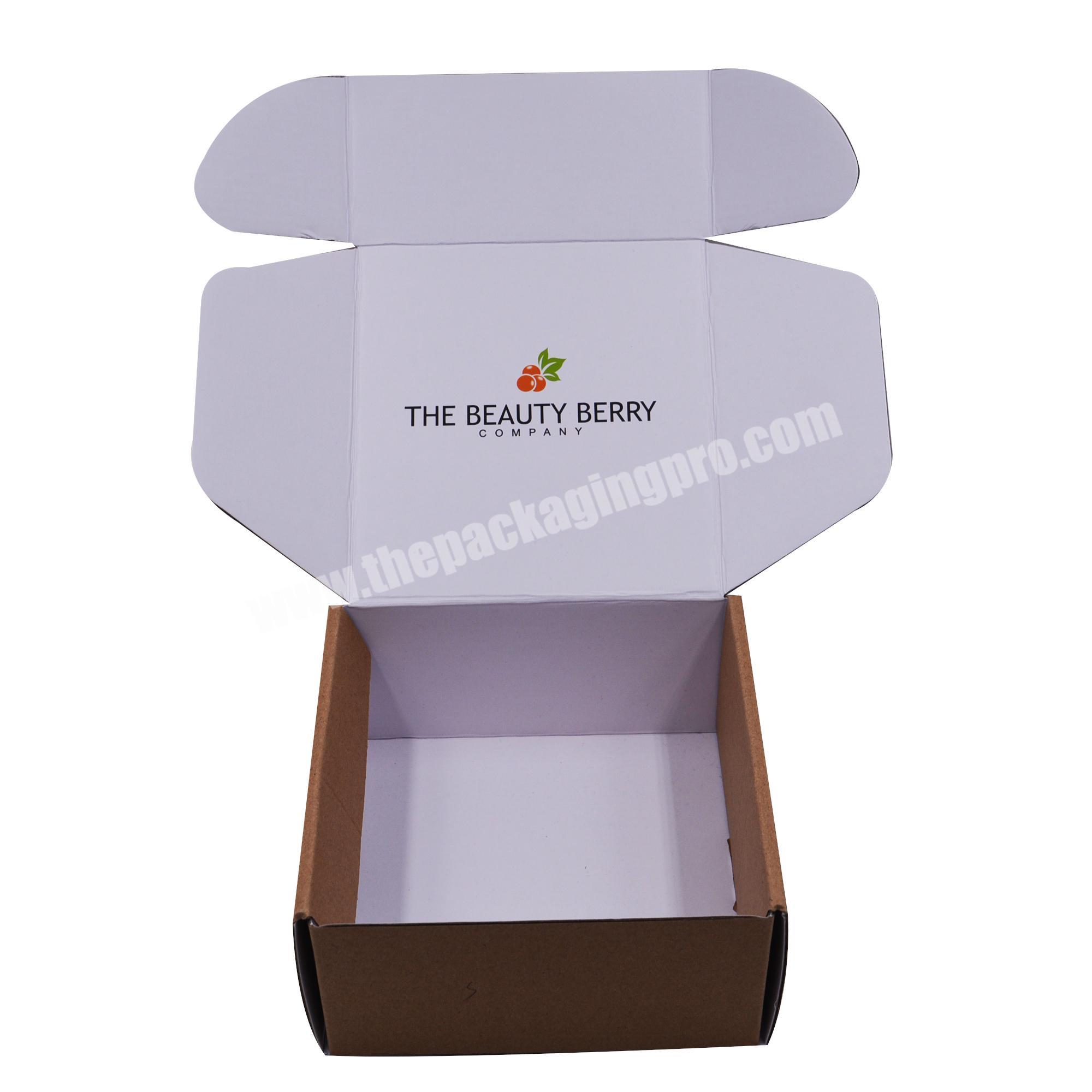 Best selling full color printing corrugated mailer box pink eyelash packaging box cardboard box for cosmetic shoes perfume