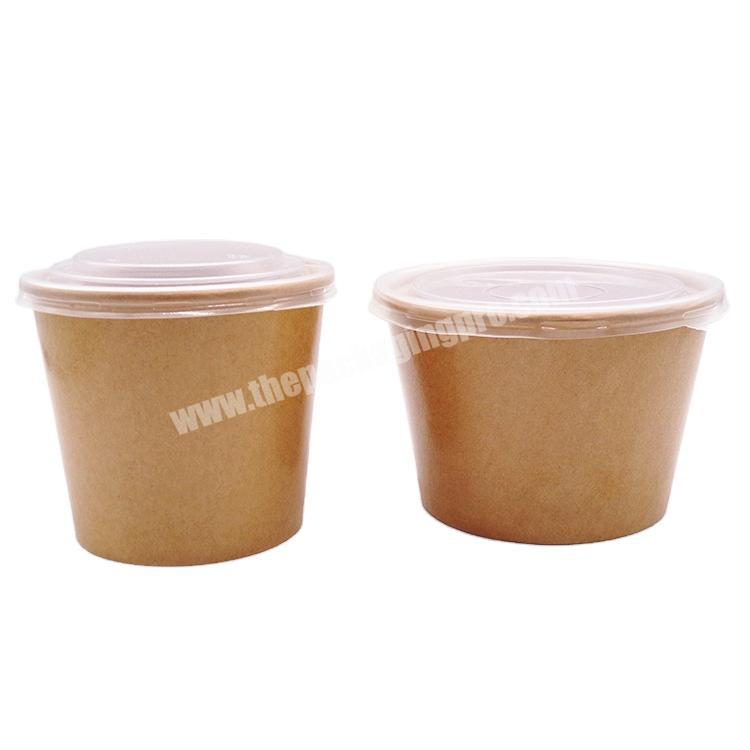 Best selling quality bowl paper kraft soup paper bowl degradable kraft paper bowls with lids for hot soup With Discount