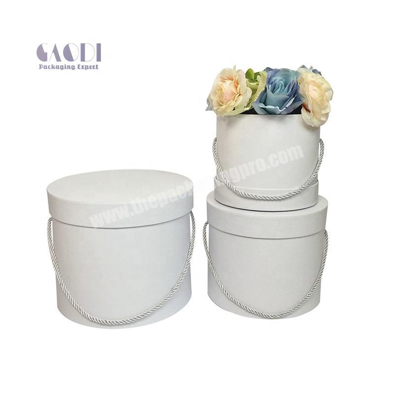 Best Shipping Solution Customized Different Sizes Colorful Paper Cardboard Round Flower Box For Rose Packing