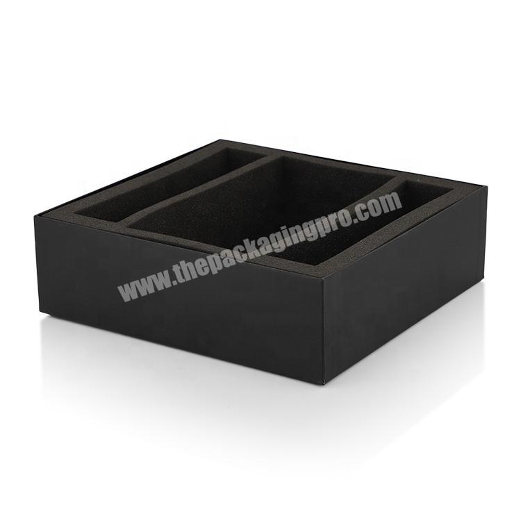 Biodegradable Cardboard Custom Foam  Boxes Inserts Black Carton Box