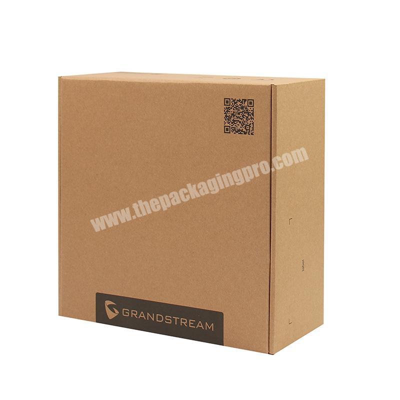 Biodegradable Hot Brown Custom Printed Shipping Boxes Corrugated Carton