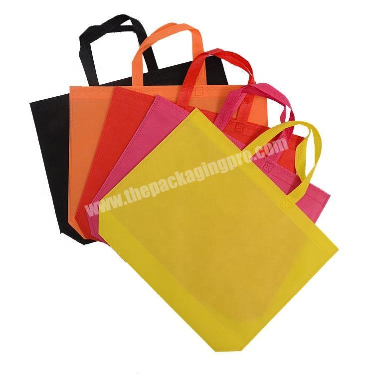Biodegradable Logo Printed Blank Die Cut Handle Bag Plain Non Woven Shopping