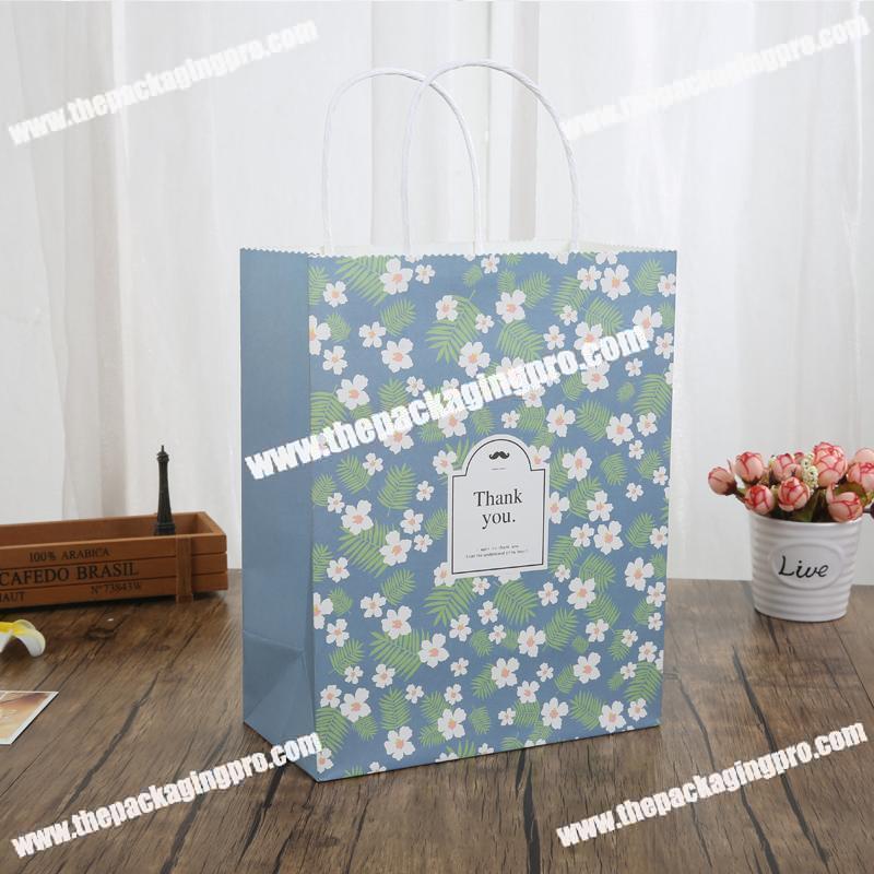 Biodegradable printed shopping paper bag with handle