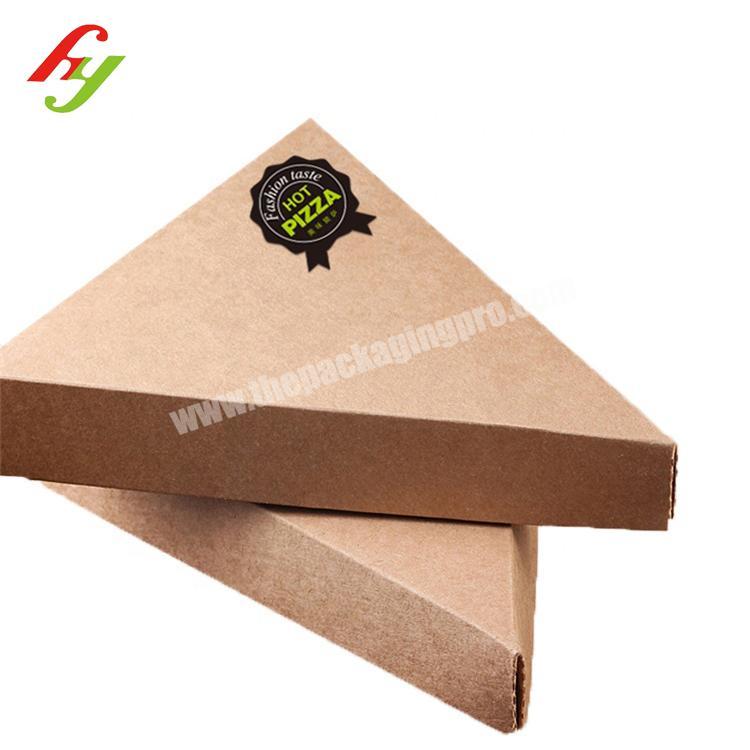 biodegradable single slice pizza box brown triangle pizza box custom logo