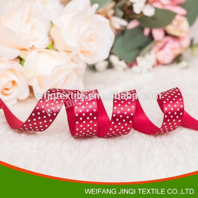 Birthday party decorative printed polyester satin ribbon