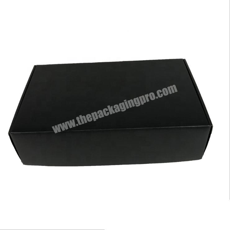 Black aircraft corrugated paper box custom hot stamping clothing packing box