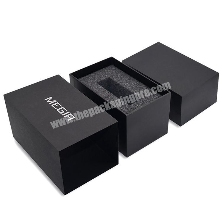 Black Box Touch Paper Watch Box With Foam Insert