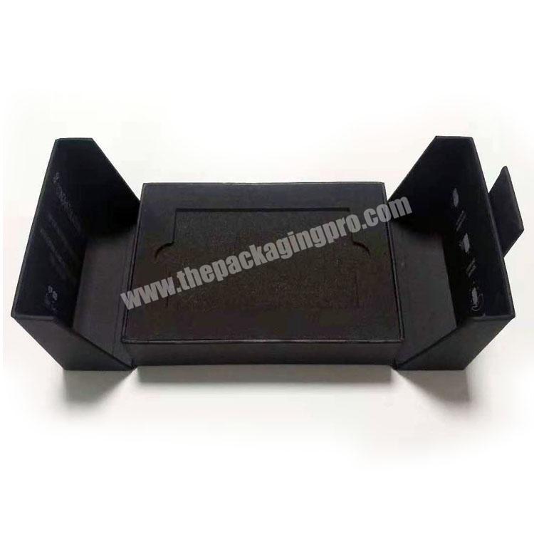 Black cardboard box with magnet closure, credit card holder box