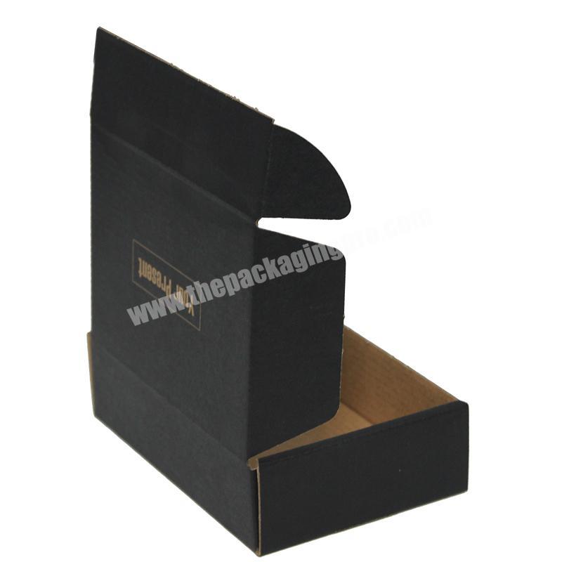 Black Cardboard Paper Mailer Box Carton Packaging E Flute Corrugated Box