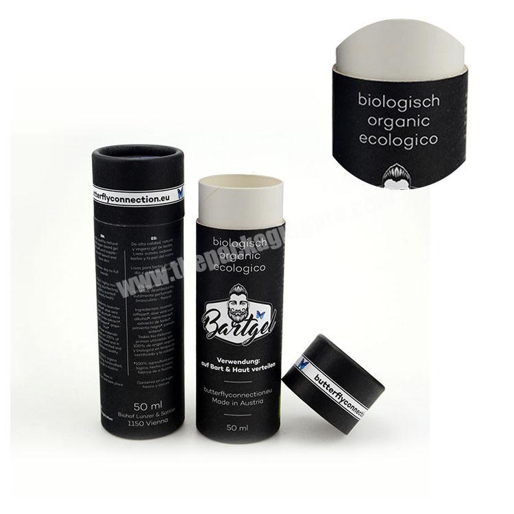 Black cardboard tube packaging nice pepr lipstick tube packaging twist wholesale custom